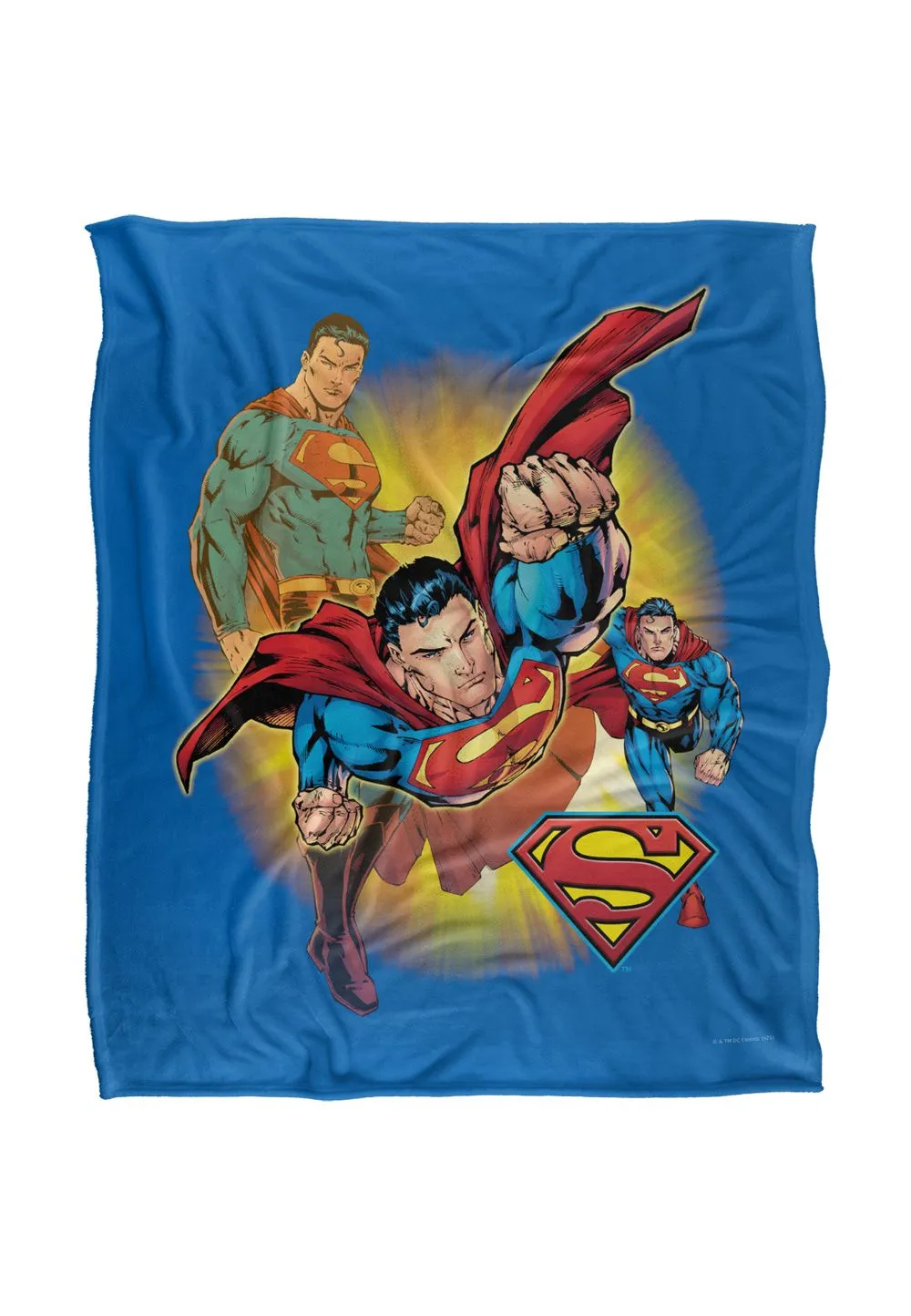 Superman Collage Silky Touch Super Soft Throw Blanket 152 X 127 cm in White