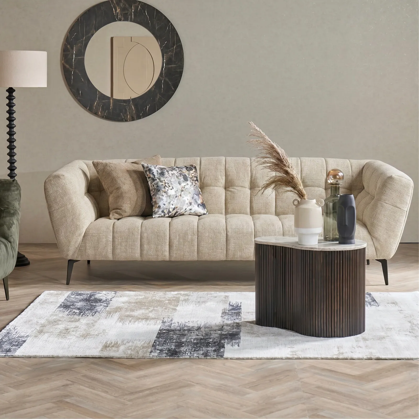 Azalea 3 Seater Sofa, Neutral Fabric | Barker & Stonehouse 2