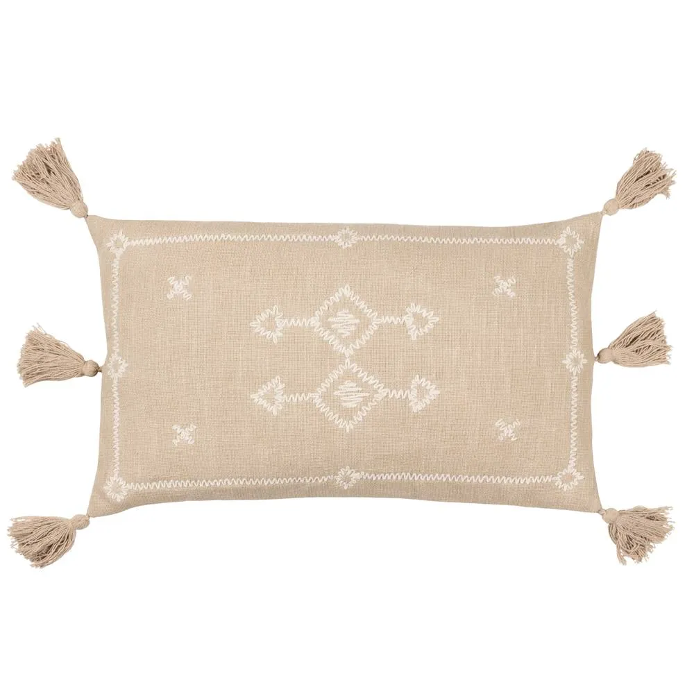 Yard Folis Geometric Cushion in Stone 1