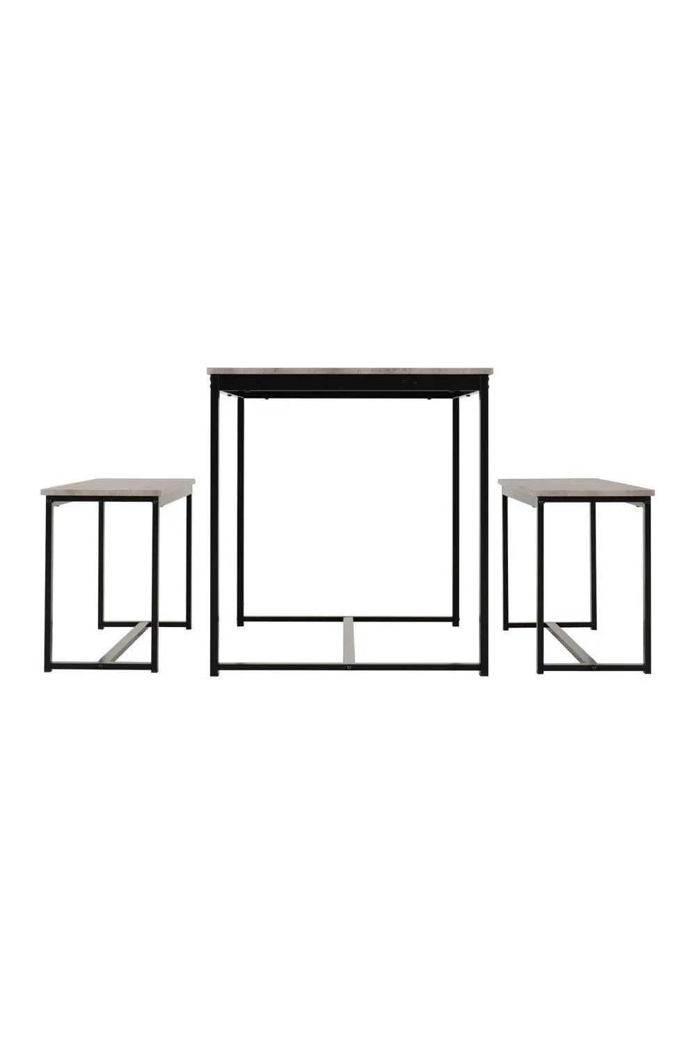Seconique Lincoln 1+2 Dining Bench Set in Stone 4