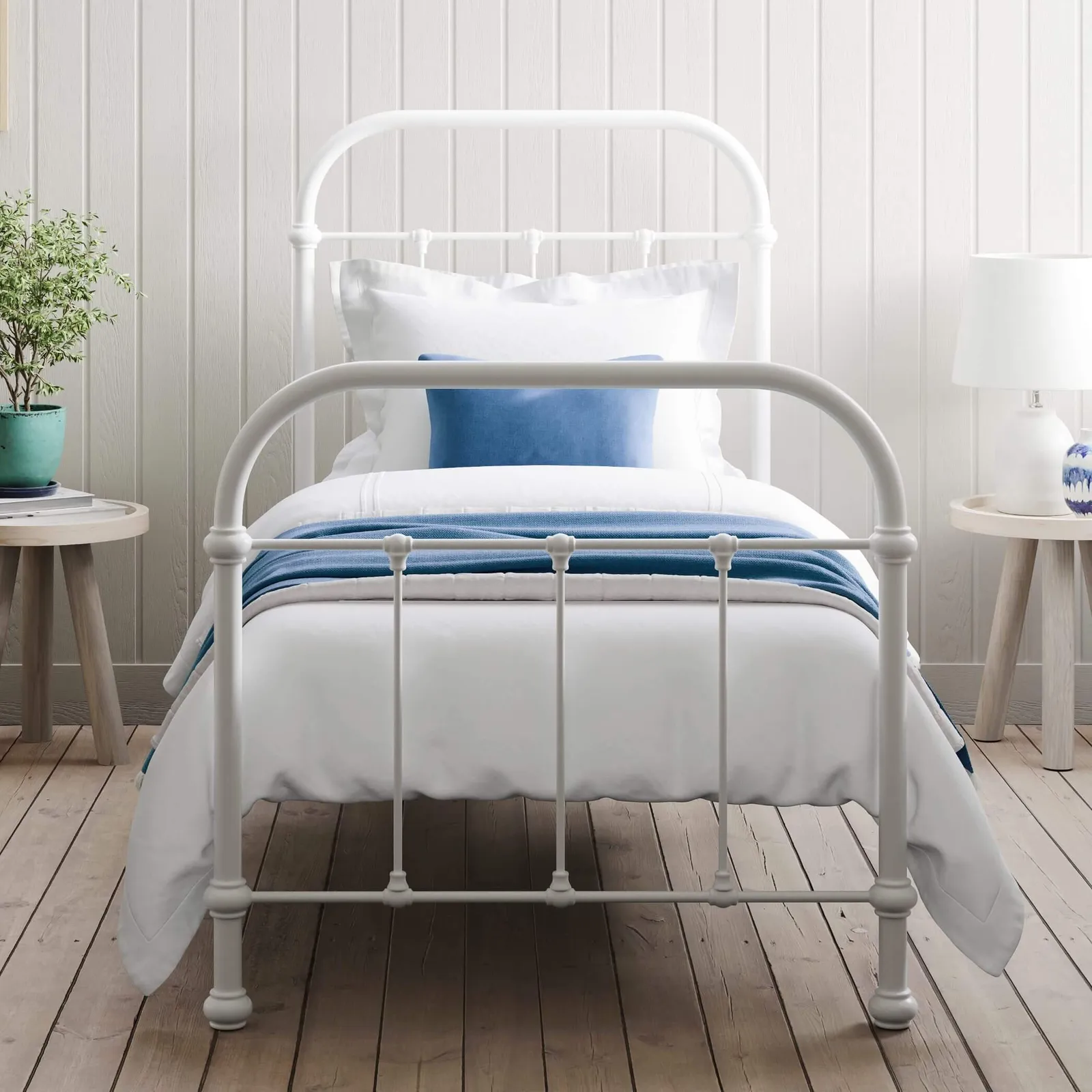 Oliver Bed, Single - Porcelain White