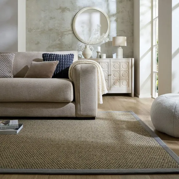 Sisal Look Border Easy Care Rug 1