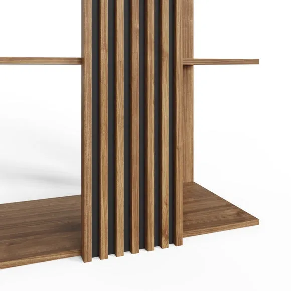 Rowan Wide Shelving Unit, Oak Effect 6