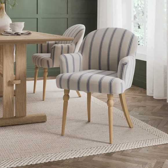 Petit Dining Chair, Folkstone Stripe 1