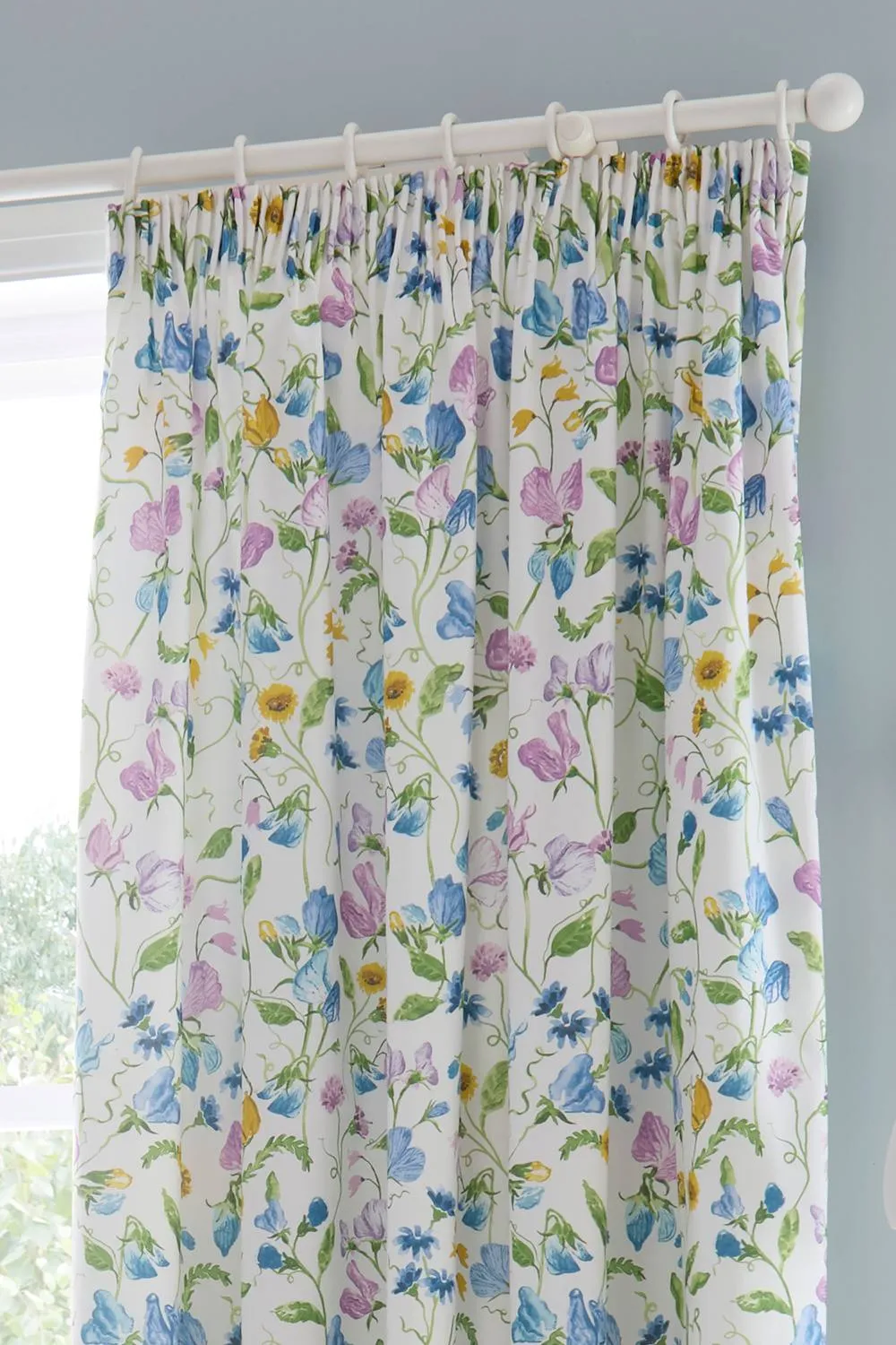 Dreams & Drapes 'Sweetpea Floral' Lined Pencil Pleat Curtains 2