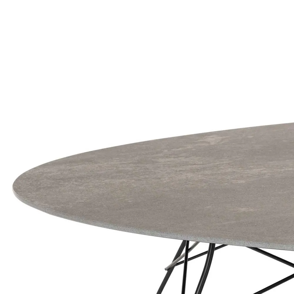 Kartell Glossy 128Cm Round Dining Table, Round, Bronze Stone | Barker & Stonehouse 2