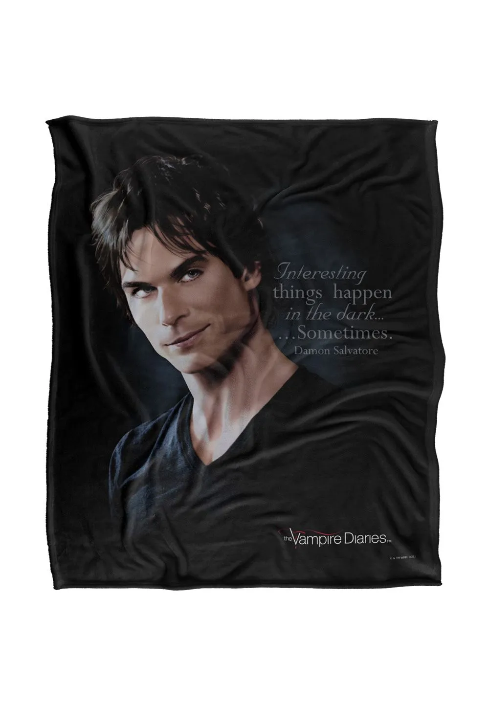 Warner Brothers Vampire Diaries Sometimes Silky Touch Super Soft Throw Blanket in White