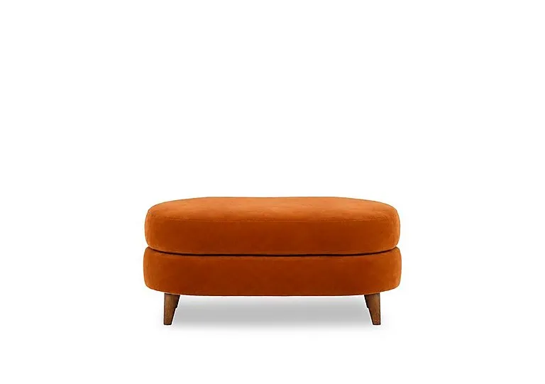 Erin Fabric Oval Footstool - Living Room Furniture - In Time for Christmas