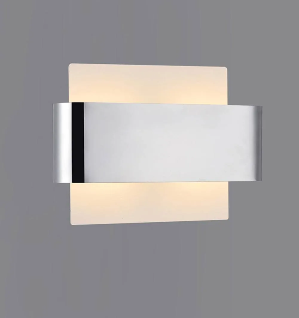 Netlighting Damo Flush Wall Light 2 Light G9 White Base Chrome Centre Band in Grey 6