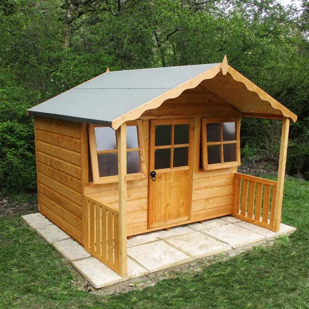 Shires Stork Playhouse Kid's Wendy House in Brown 4