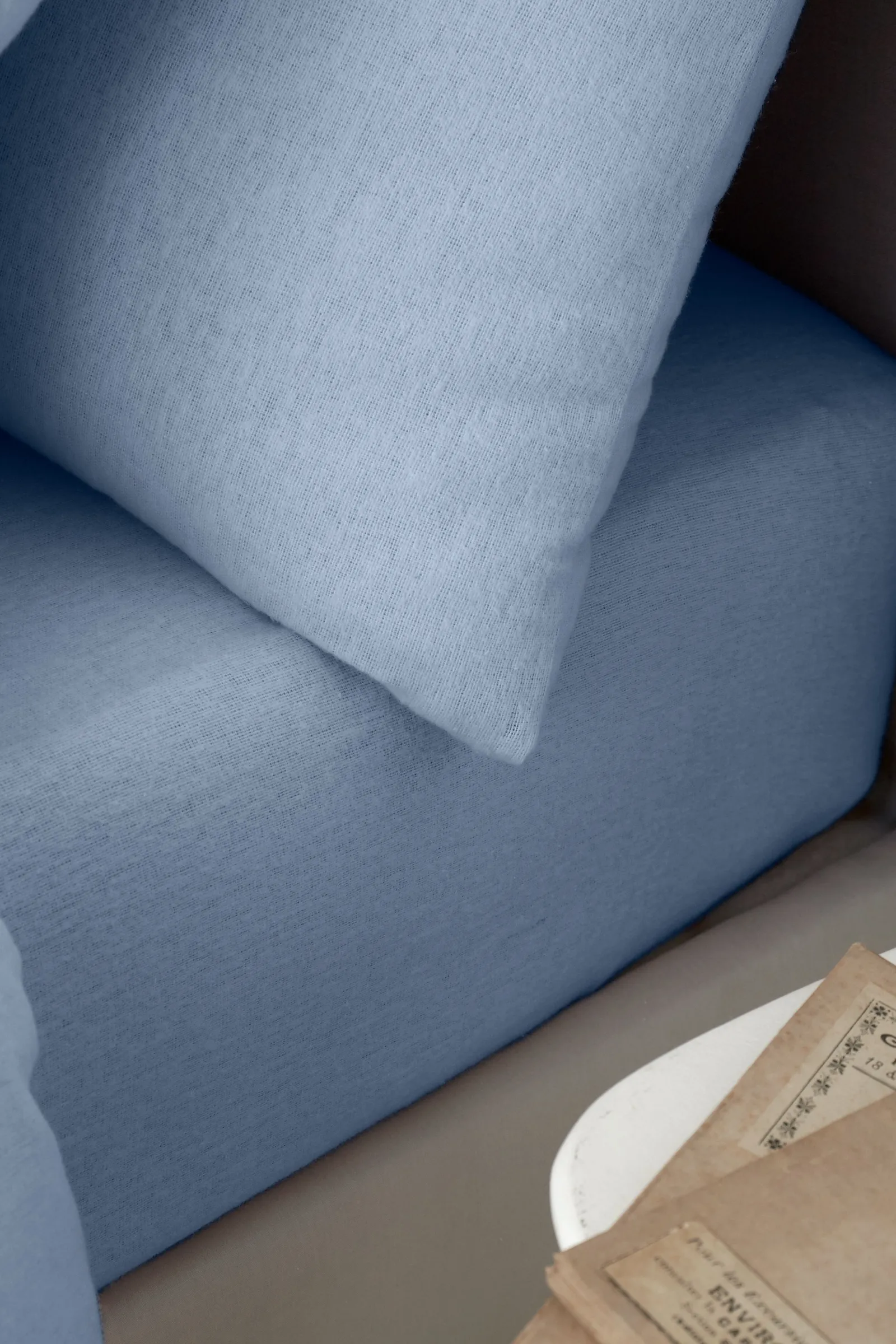 Catherine Lansfield 'Brushed Cotton' Fitted Sheet in Light Blue