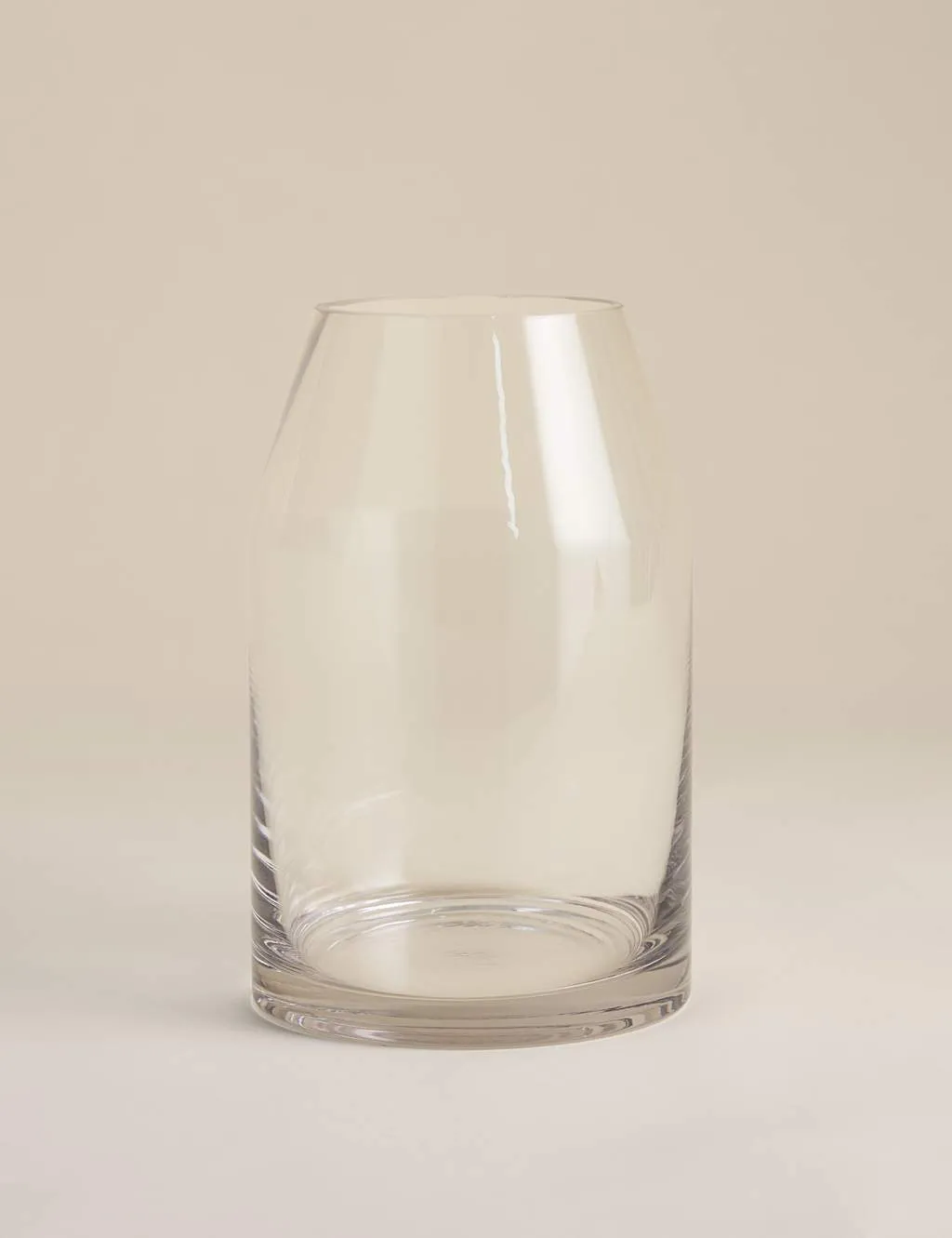 M&S Medium Tapered Cylinder Vase Clear