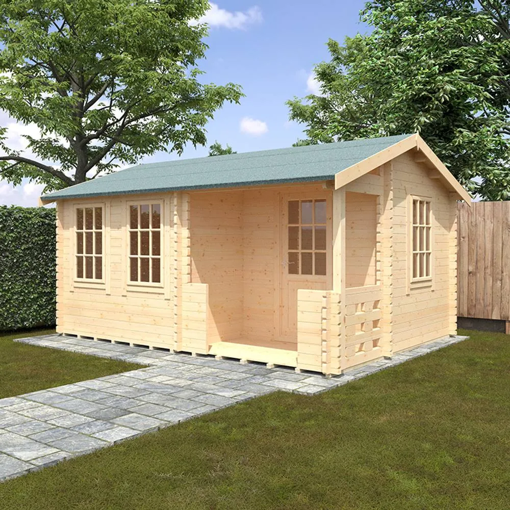 Buttercup Farm 16x12 The Gyles 44mm Cabin - L475 x W355 x H271.9 cm in Natural 2