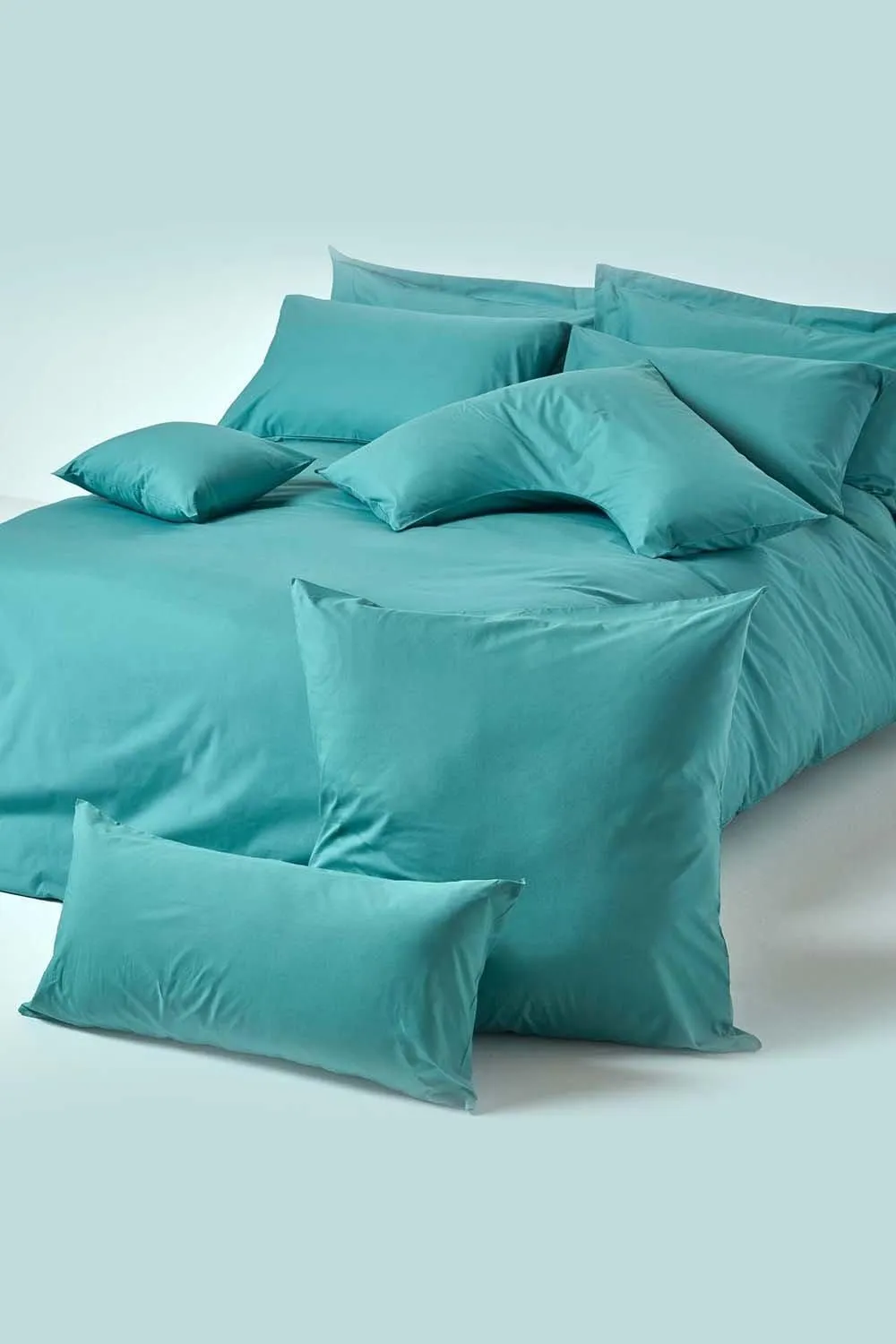 Homescapes Egyptian Cotton V Shaped Pillowcase 200 TC in Teal 5
