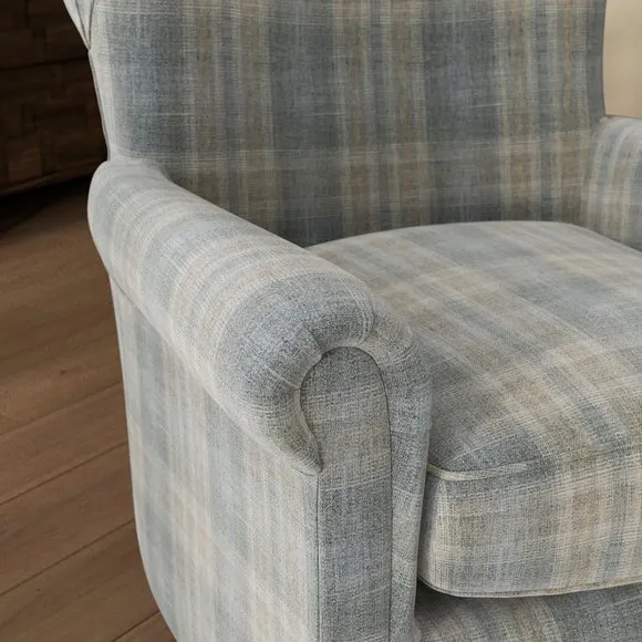 Alba Salvage Woven Check Armchair 4