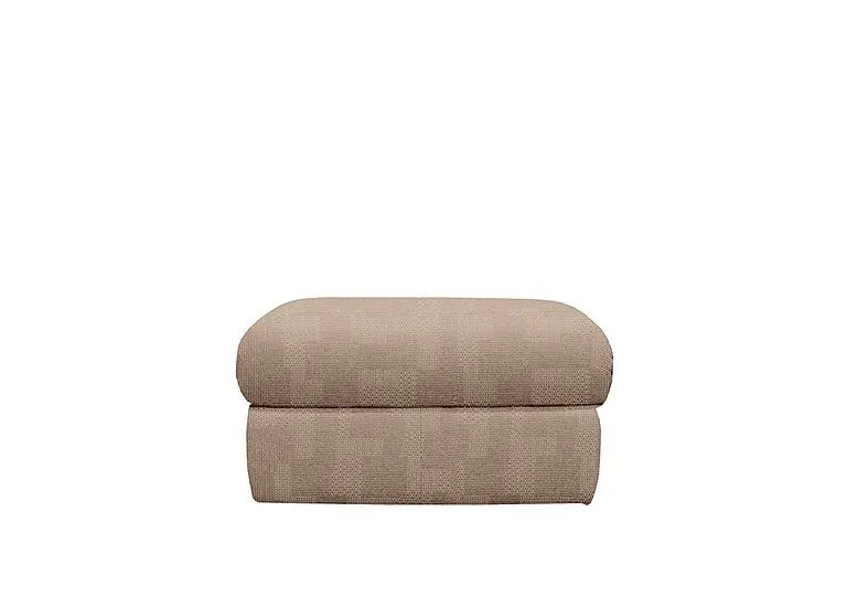 Kingsbury Fabric Storage Footstool - Faro Sand