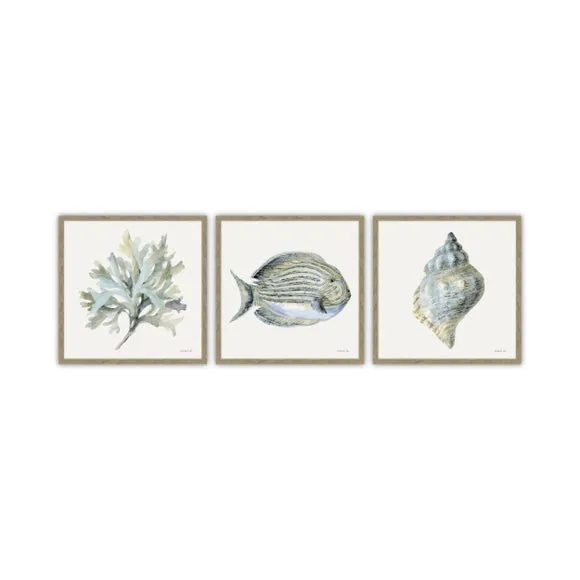 Artko Set of 3 Coastal Bliss Framed Prints 3