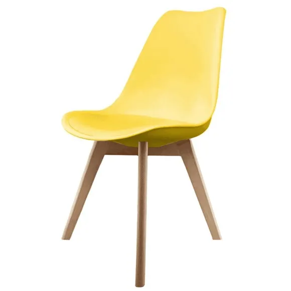 Fusion Living Soho Plastic Dining Chair with Squared Legs 2
