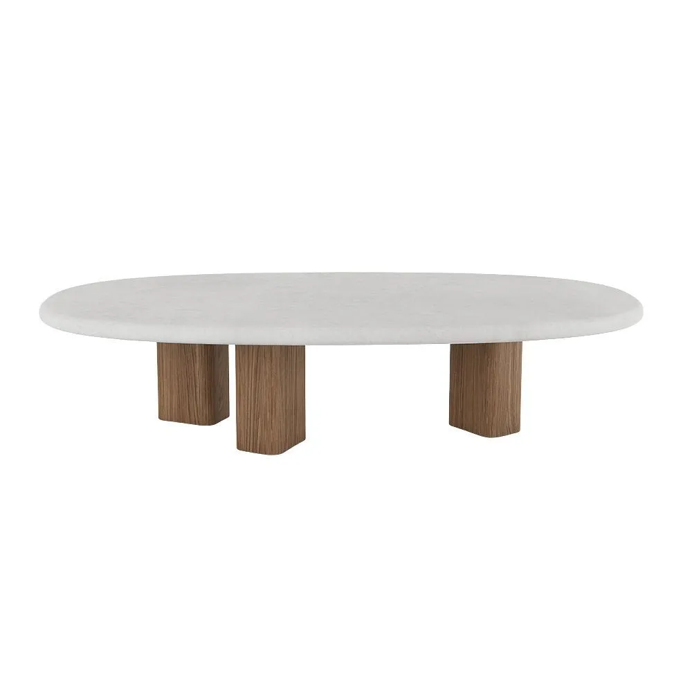 Paul Rogers Pillar Coffee Table Oval 2