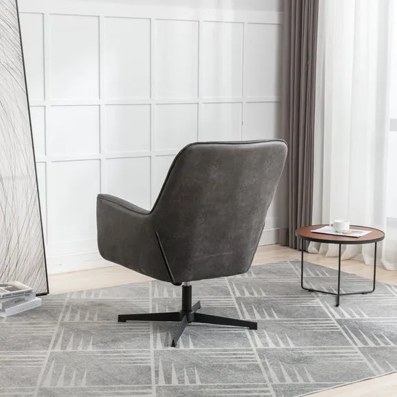 Image Furnishings Felicia Faux Leather Swivel Chair 3