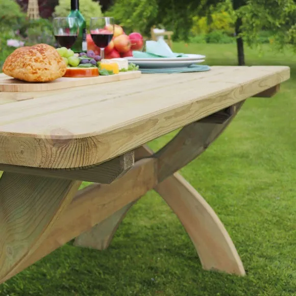Harriet Wooden Rectangle Garden Dining Table 3
