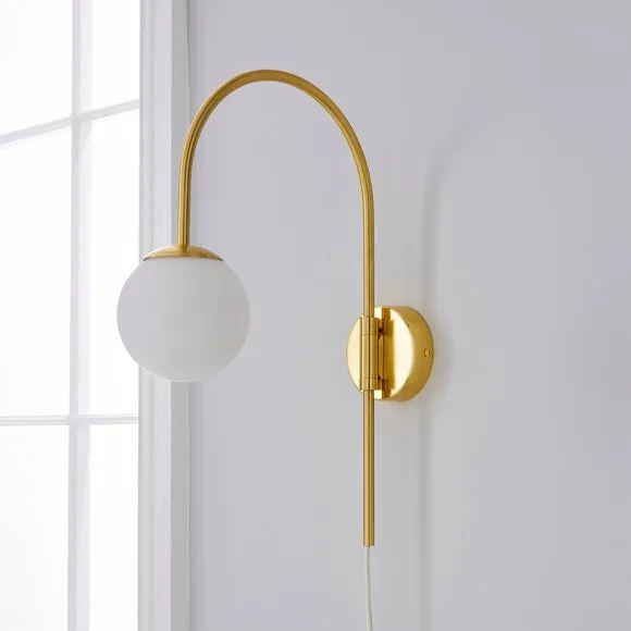 Eniola Gold Plug In Wall Light 2