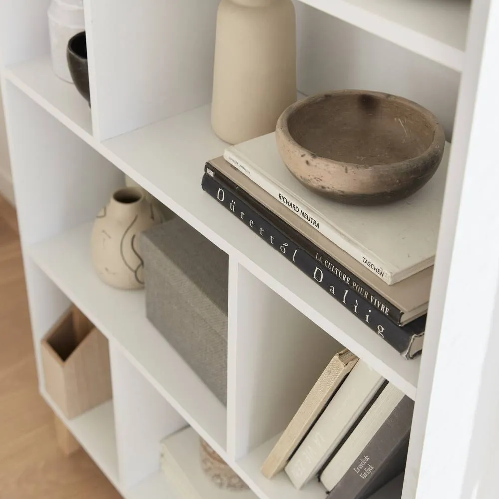 sweeek 4-shelf Scandi-style Bookcase in White 6