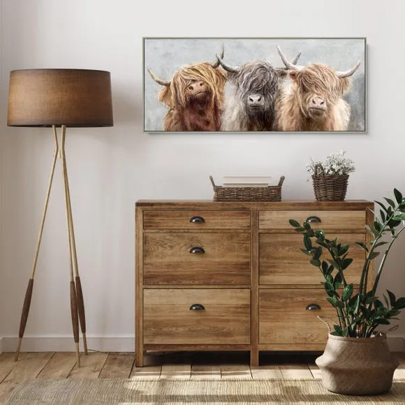 Three of a Kind Framed Canvas
