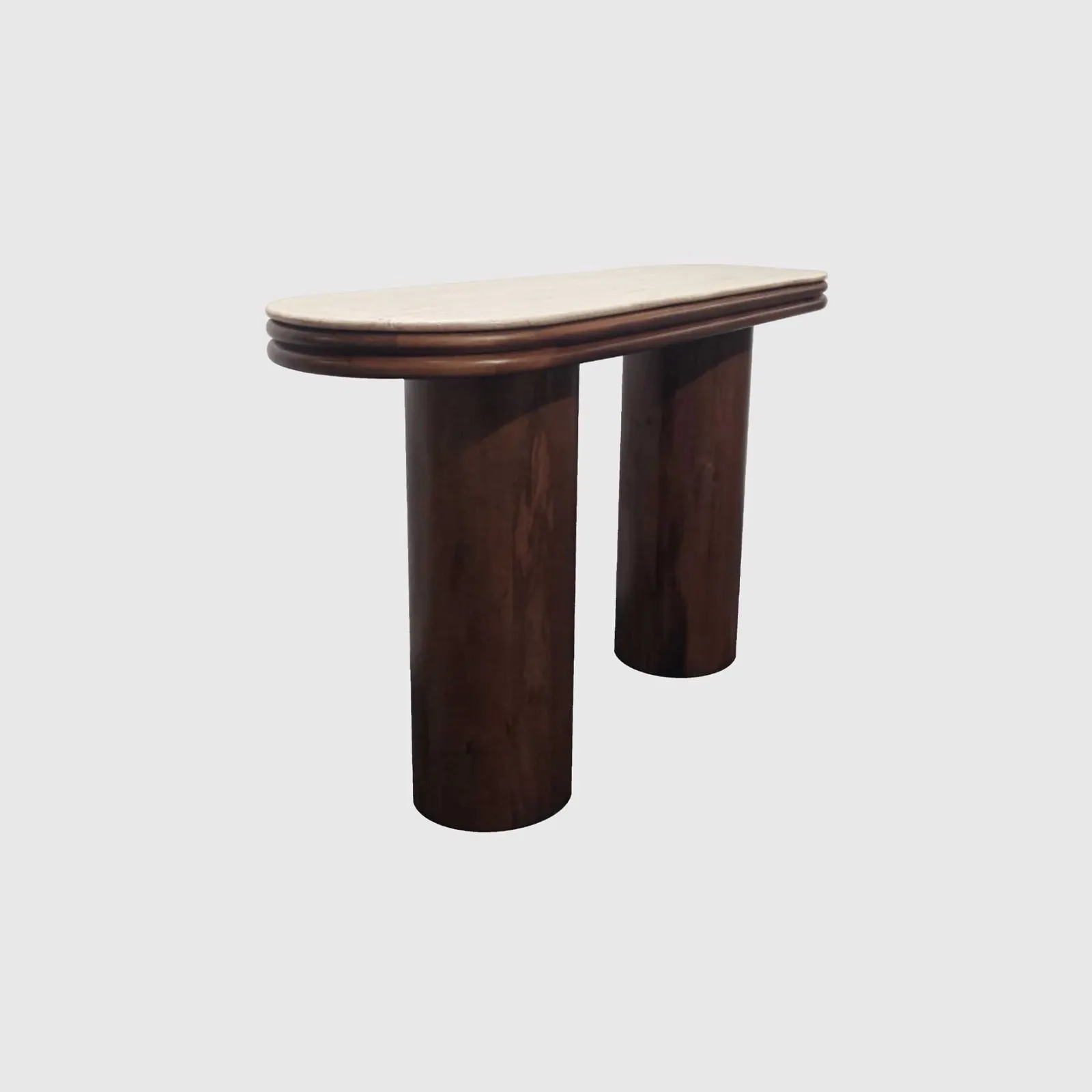 Brera Console Table 120X40X76 Cm, Round, Mango Wood | Barker & Stonehouse