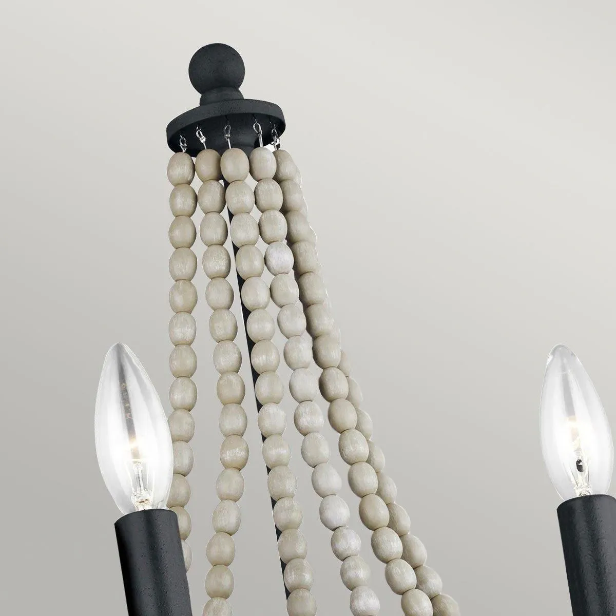 Netlighting Feiss Nori Candle Wall Lamp Dark Weathered Zinc with Driftwood Grey 3
