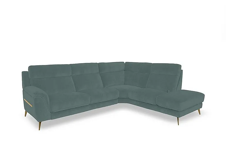 Eclipse Fabric Right Hand Facing Corner Sofa with Chaise End Storage - Sofas and Armchairs - In Time for Christmas