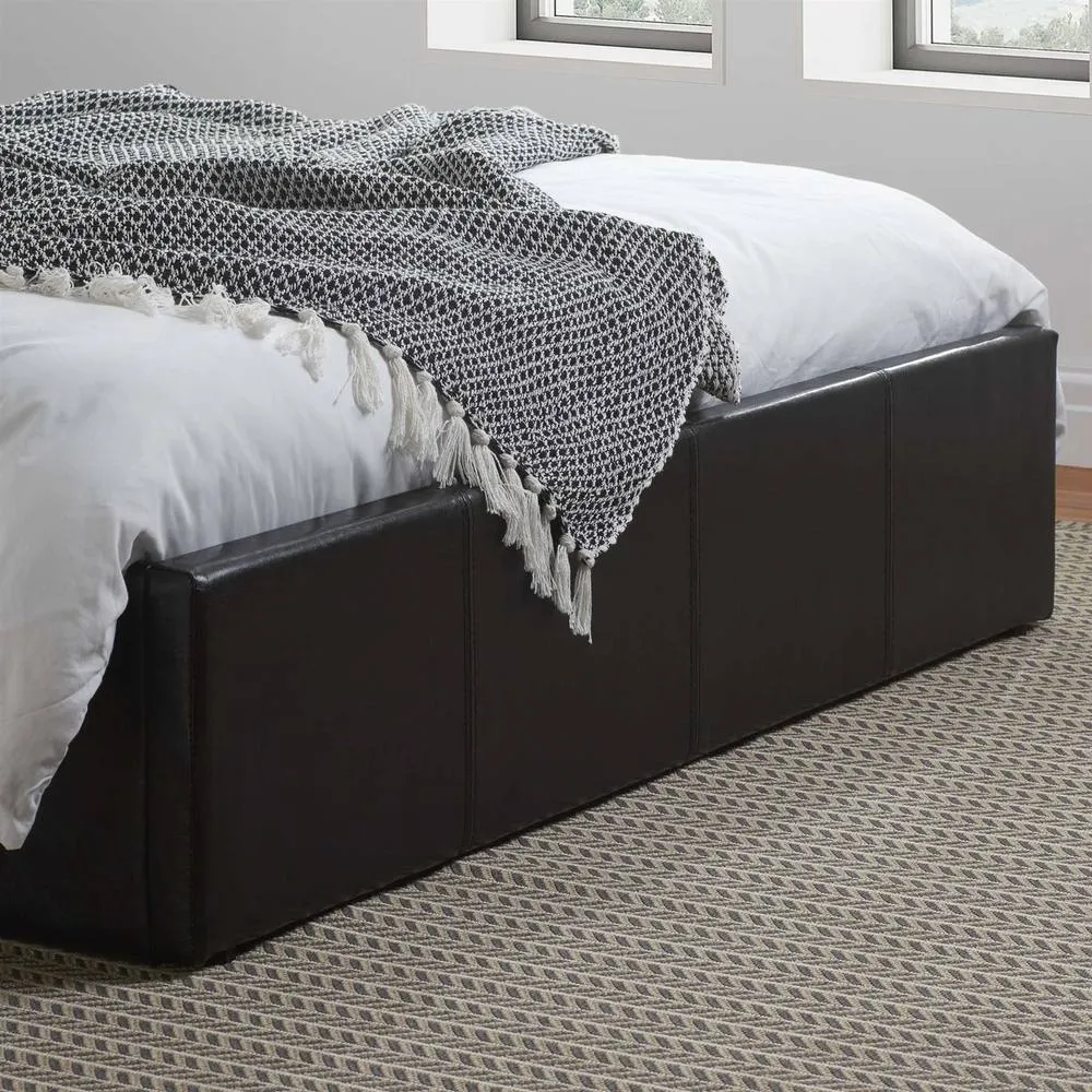 Birlea Berlin Black Ottoman Bed Faux Leather 5