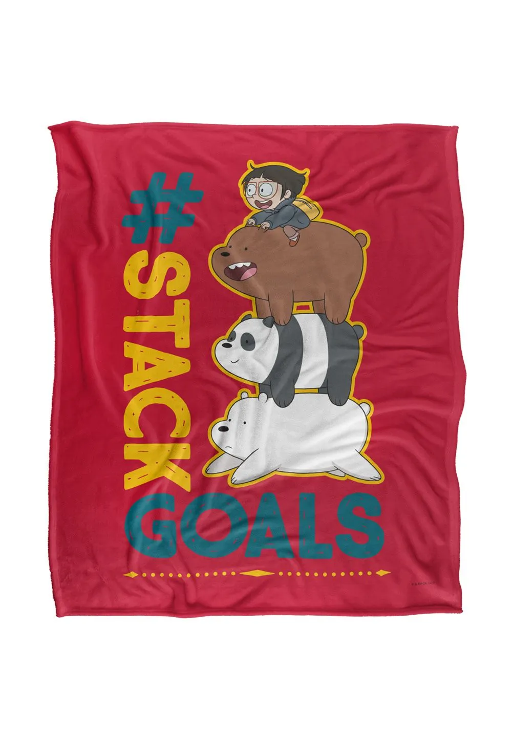 Cartoon Network We Bare Bears Stack Goals Silky Touch Super Soft Throw Blanket 152 X 127 cm in White