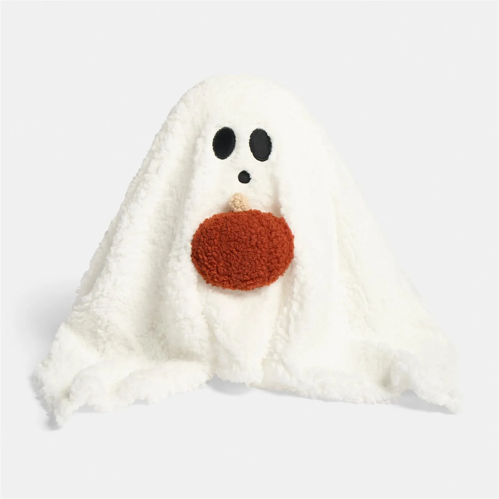 OHS Gilbert the Ghost Shaped Scatter Cushion Decorative Pillow in Cream