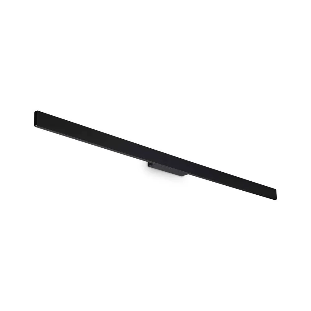 Netlighting Linea Outdoor Flush Wall Lamp Black 2600Lm 3000K IP54