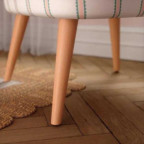 Elsie Scallop Stripe Cocktail Chair 5