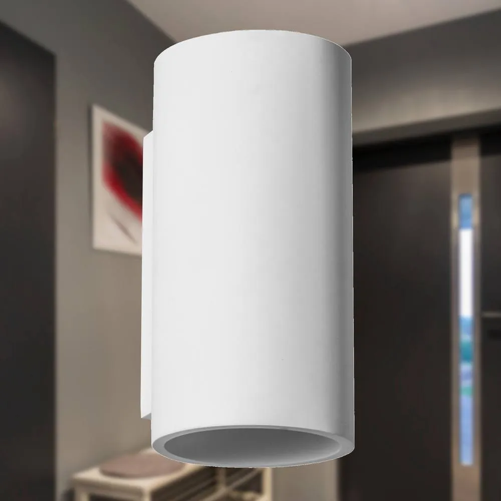 First Choice Lighting Andros - White Plaster GU10 Wall Light 3