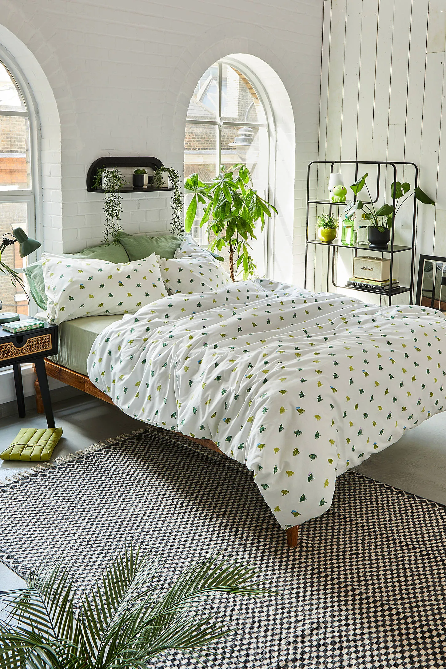 Western Froggie Duvet Set - Green