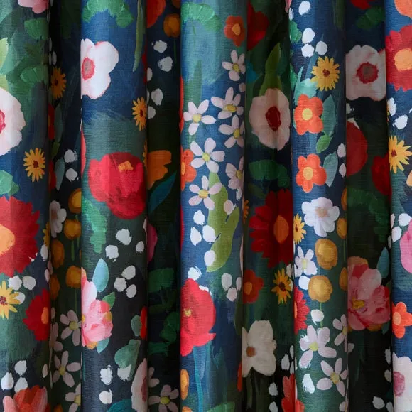 Midnight Garden Blackout Eyelet Curtains 3