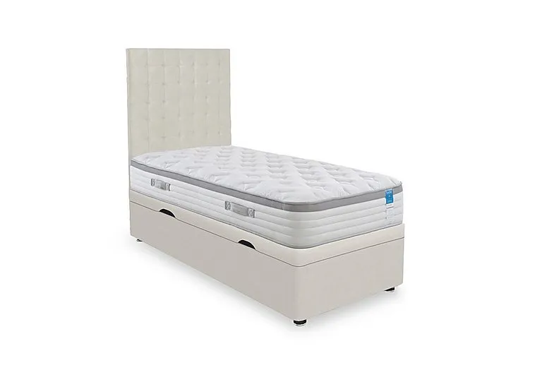 Hybrid 360 Side Lift Ottoman Divan Set - Small Single - Plush Ecru