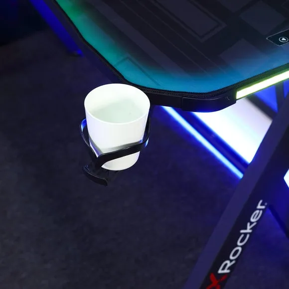 X Rocker Lumio Compact LED Gaming Desk 4