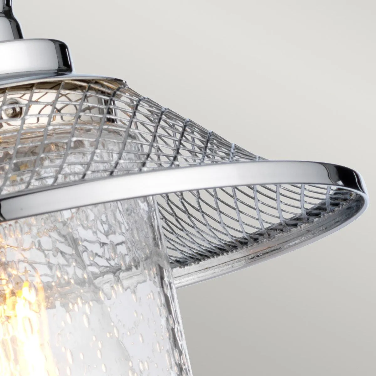Netlighting Hinkley Rigby 1 Light Wall Light Polished Chrome IP44 in Grey 3