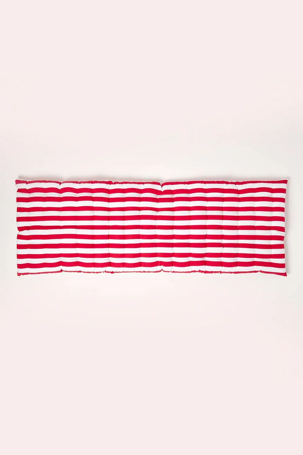Homescapes Garden Bench Cushion Luxury 3 Seater Cotton Red Striped Indoor Outdoor Pad 3
