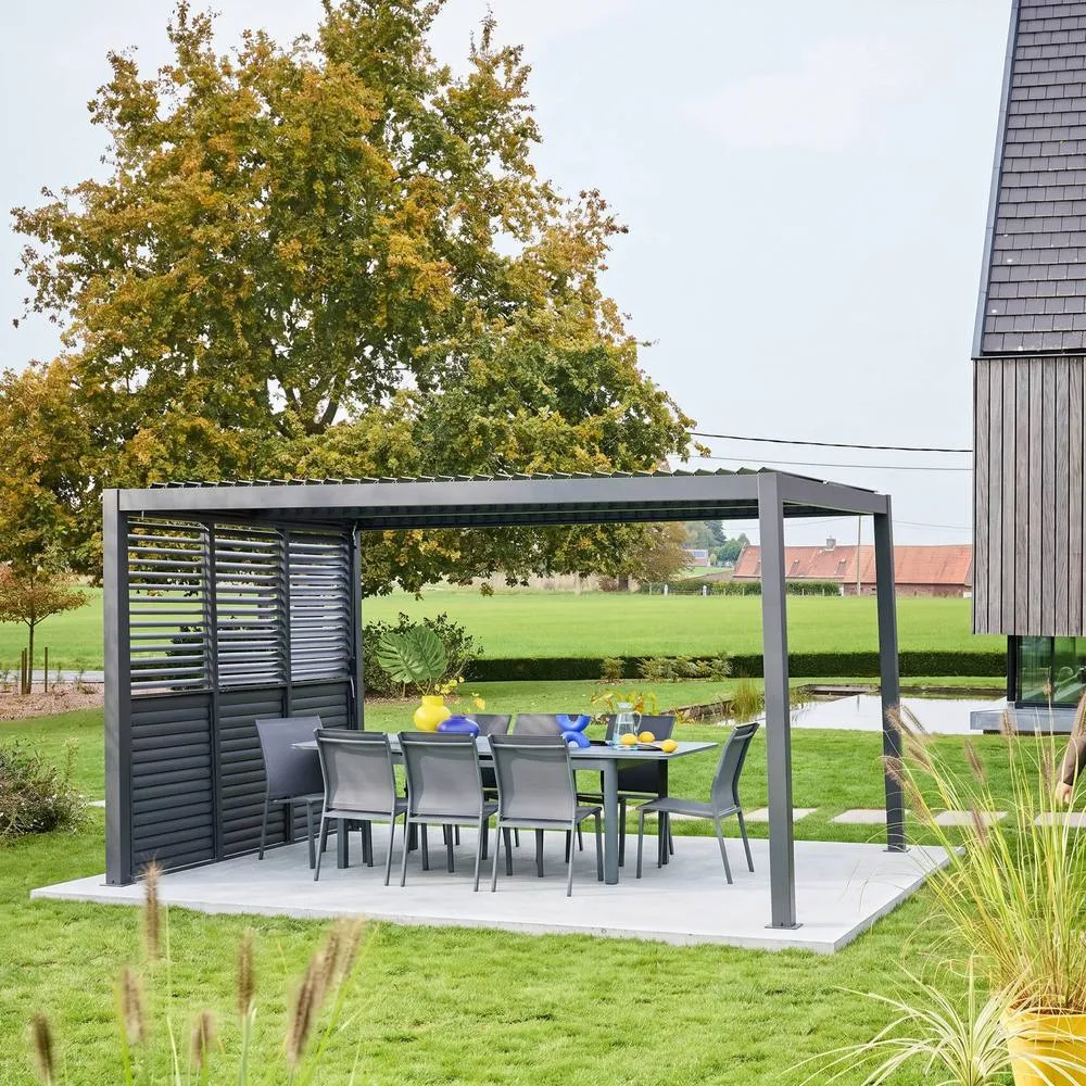 sweeek Adjustable slat louver panel 100cm for Palace pergola in Dark Grey 4