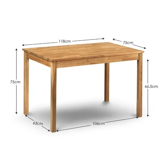 Coxmoor 4 Seater Rectangular Dining Table with 2 Dining Benches 3