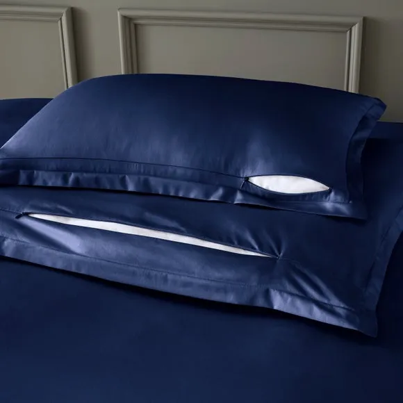 Hotel Cotton Sateen 400 Thread Count Oxford Pillowcase Pair 2