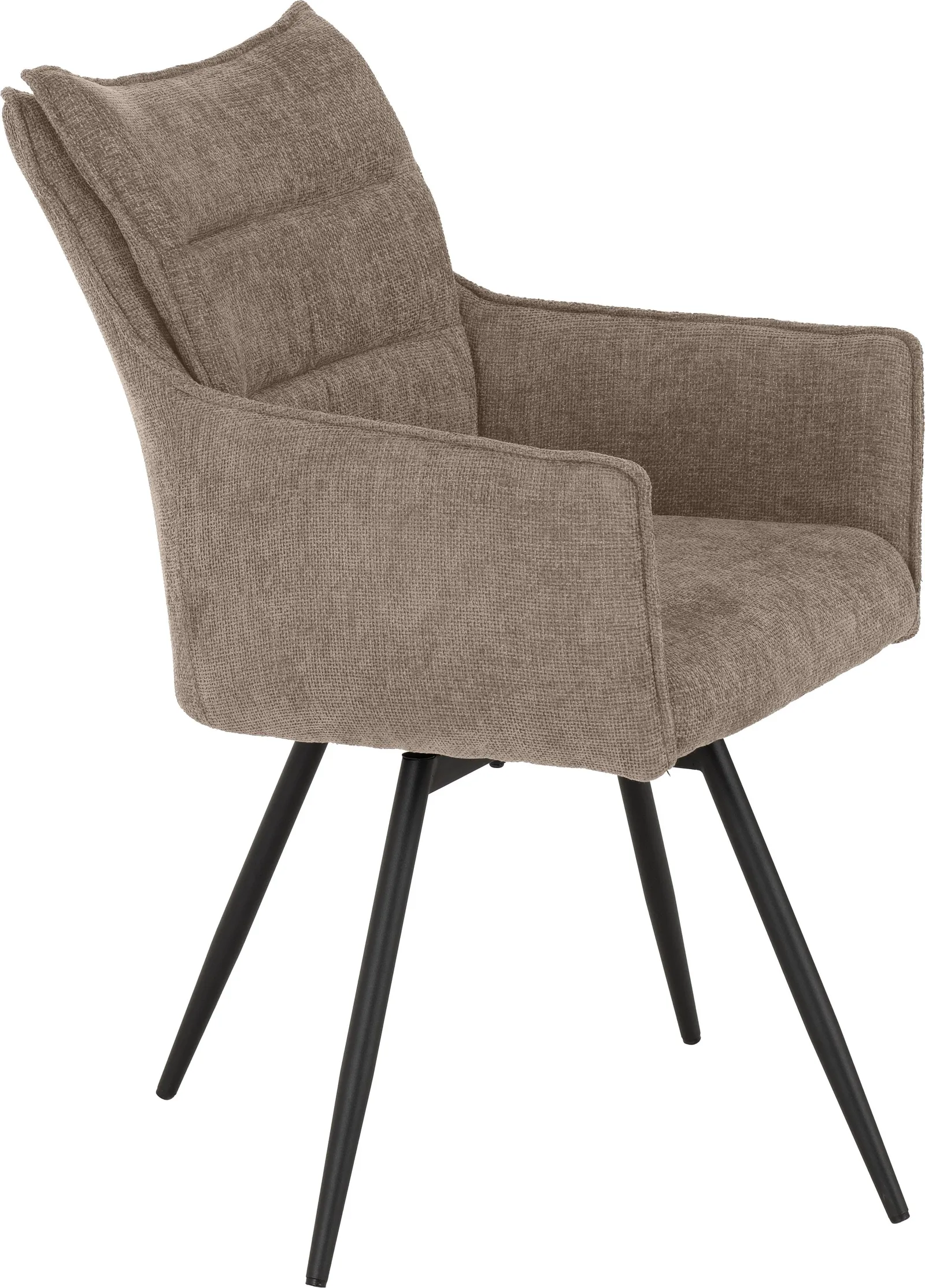 Seconique Lewis Carver Swivel Dining Chair in Fawn 6