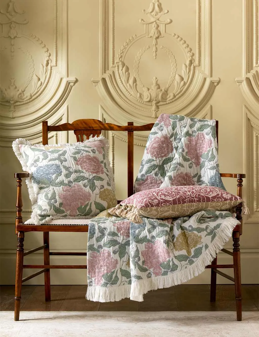 Historic Royal Palaces Pure Cotton Albert Jacquard Cushion Multi