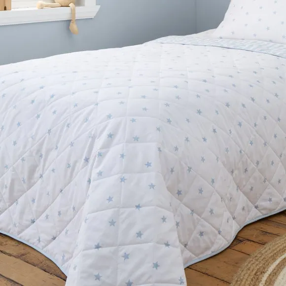 Mini Star and Stripes Cotton Bedspread