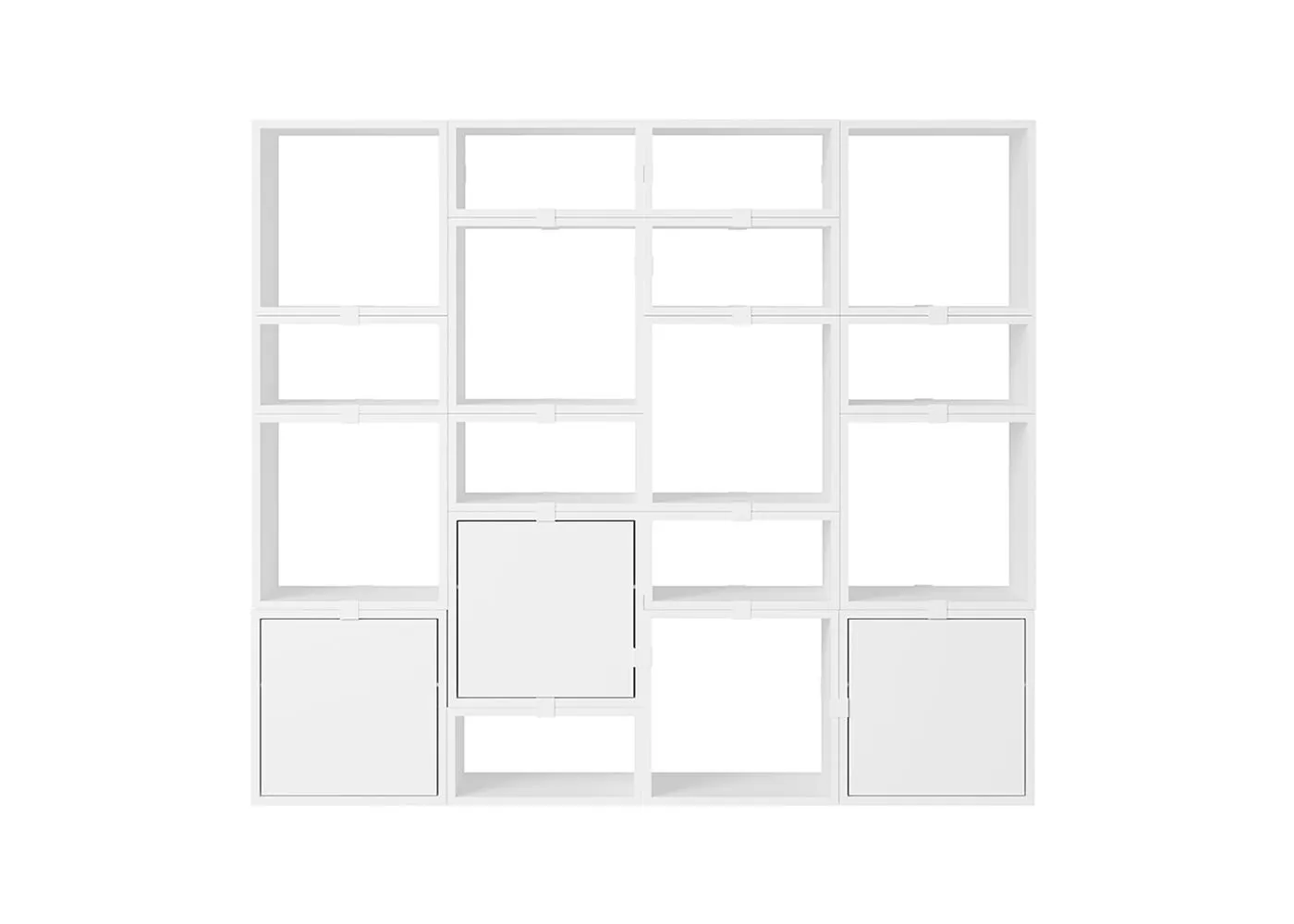 Muuto Stacked Storage System Bookcase Configuration 4 White